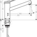 Virtuvinis praustuvės maišytuvas Hansgrohe Zesis M33-150 1jet, matinė juoda