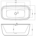 Отдельно стоящая ванна Hatria BT_03 170x78см H=60см, Белый 00Y8AH01