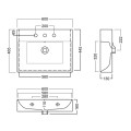 Vannas istabas izlietne Hatria Lavabo 60x46.5cm, Balta