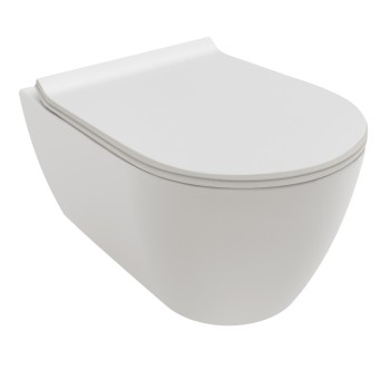 Piekaramais Tualetes pods Hatria FUSION PURE RIM, Balts Y1CC01