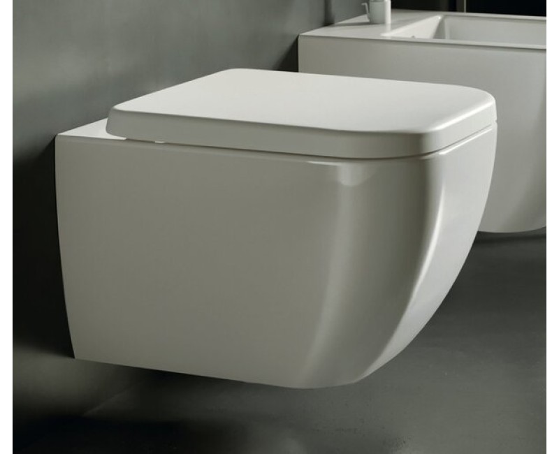 Piekaramais Tualetes pods Hatria BIANCA PURE RIM® Balts bez vāka Y3AK01