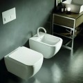 Piekaramais Tualetes pods Hatria BIANCA PURE RIM® Balts bez vāka Y3AK01