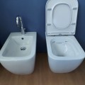 Piekaramais Tualetes pods Hatria BIANCA PURE RIM® Balts bez vāka Y3AK01