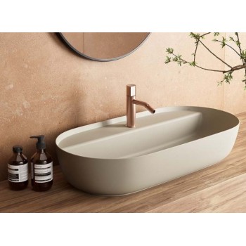 Vannas istabas izlietne Hatria Lavabo 21:00 MF S uz virsmas 75x38cm Y8AP01, Balta