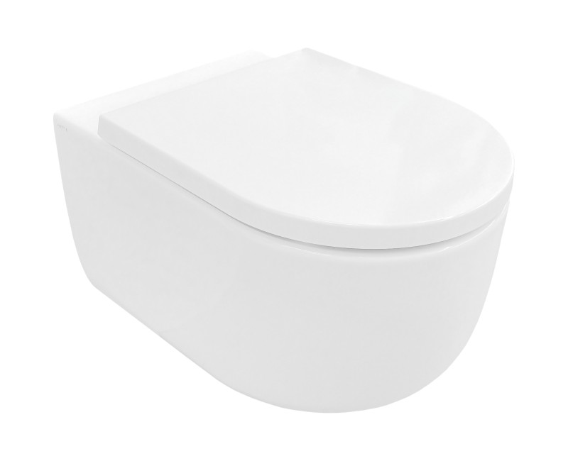 Piekaramais Tualetes pods Hatria Futura PURE VORTEX®  bez vāka, Balts 9BA01