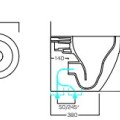 Tualetes podas Hatria CENTRICA PURE VORTEX® Rimfree Be dangčio AVORIO Y9DC12