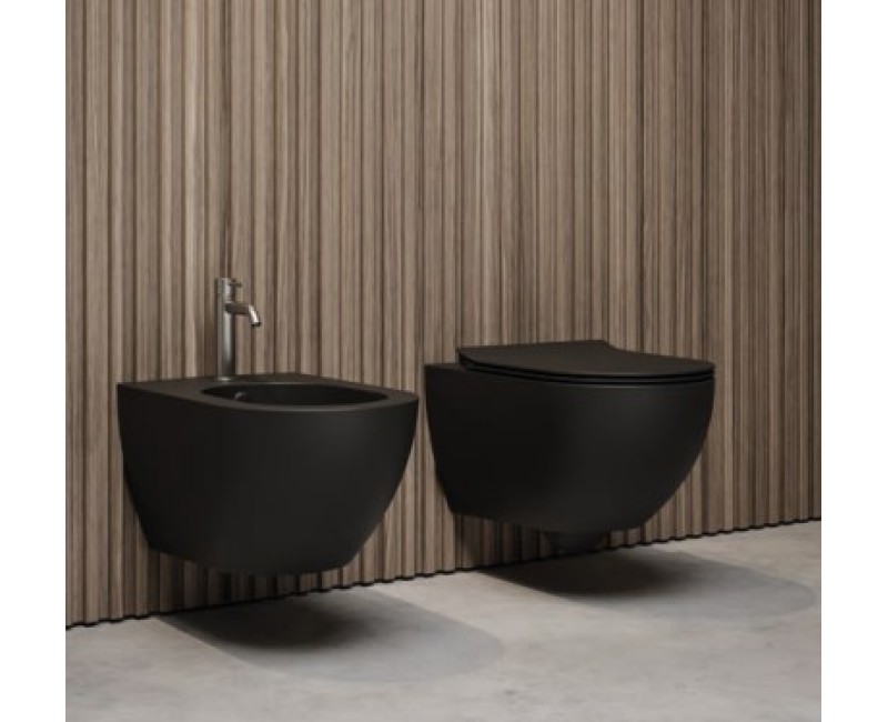 Подвесной унитаз Hatria CENTRICA PURE VORTEX®, без крышки, NERO MATT Y9DE02