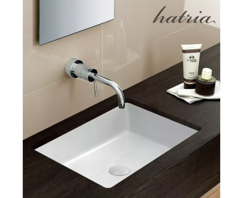 Vonios kambario kriauklė Hatria Lavabo 11:15 S įmontuojama, 50x38cm be perpildymo balta YXSQ01