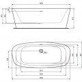 Brīvi stāvoša Vanna Ideal Standard Dea, 180x80 cm, lietā akrila, matēti balta K8721V1