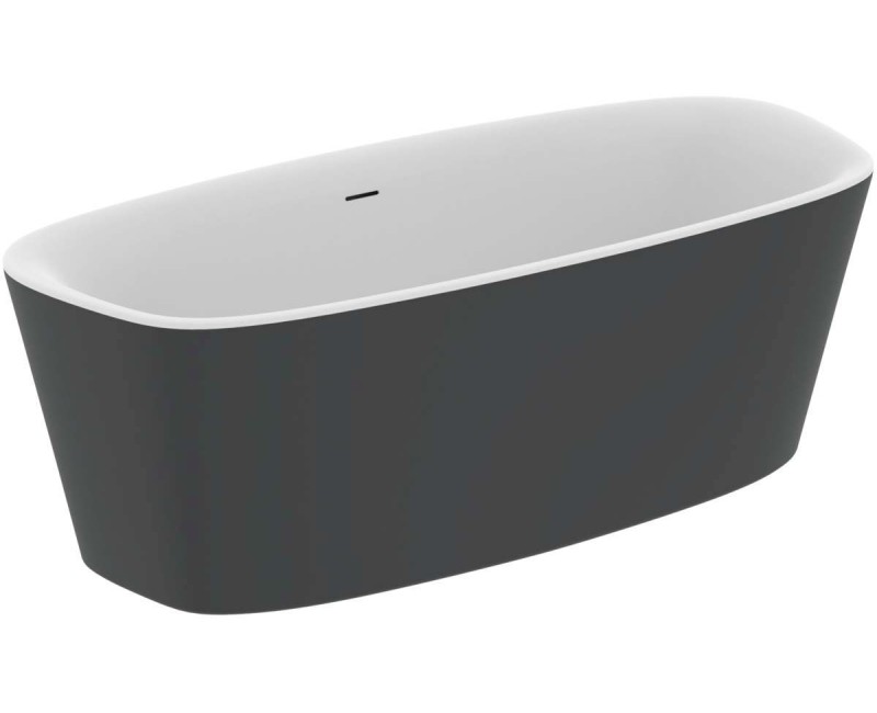 Brīvi stāvoša Vanna Ideal Standard Dea, 180x80 cm, lietā akrila, matēti balta/melna K8721V3