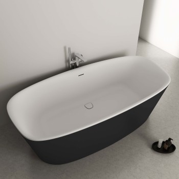 Brīvi stāvoša Vanna Ideal Standard Dea, 190x90 cm, lietā akrila, matēti balta/melna K8722V3