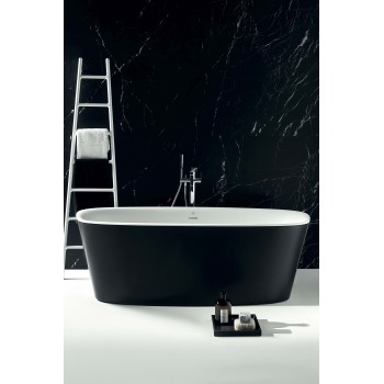 Brīvi stāvoša Vanna Ideal Standard Tonic II, 180x80 cm, lietā akrila, matēti balta/melna K8726V3