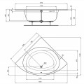 Vanna Ideal Standard i.Life, 140x140 cm, akrilo, balta T476601