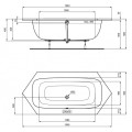 Vanna Ideal Standard i.Life Hexagon, 190x90 cm, akrilo, balta T476701