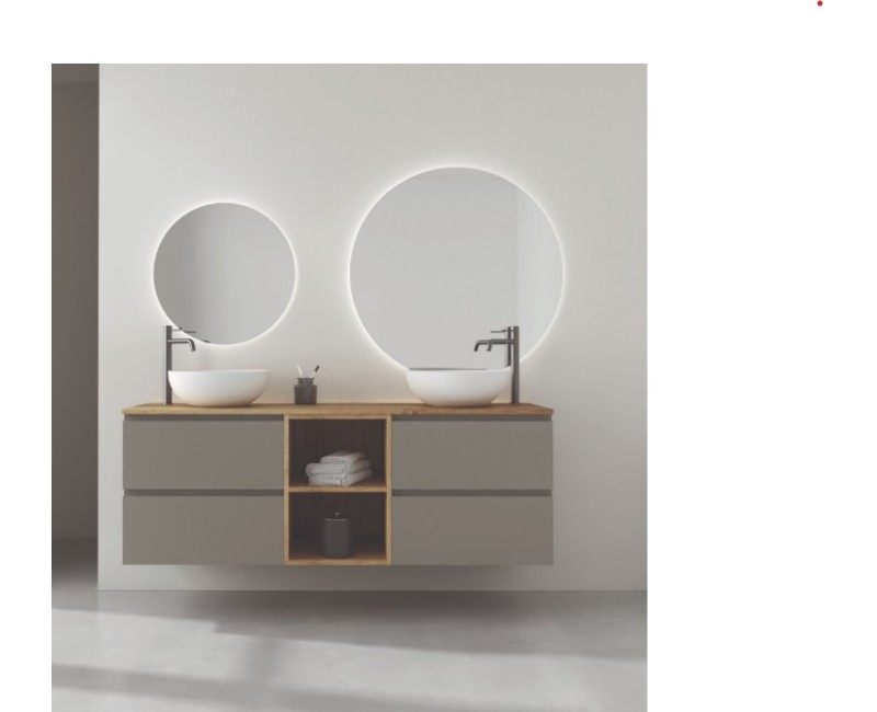 Полка для ванной OZE HARMONIE 800 мм (под столешницей) Терракота