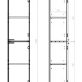 Высокий шкаф OZE Celtic 350x1500x305мм Черный Матовый