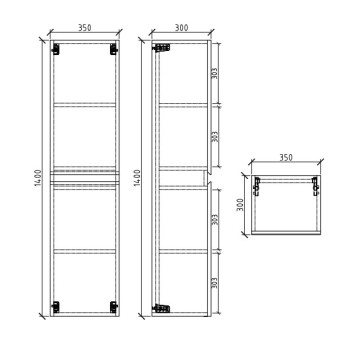 Augstais skapis  OZE HARMONIE 1400mm Golden Oak