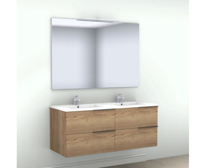 Vannas istabas skapītis ar izlietni OZE Celtic 2x600mm Golden Oak