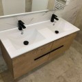 Vannas istabas skapītis ar izlietni OZE Celtic 2x600mm Golden Oak