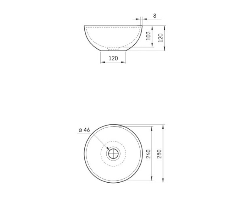 Izlietne PAA DO SilkStone Ø 280mm matte caffe latte