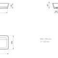 Praustuvė PAA QUADRO ON SilkStone 555x335mm matinė pilka
