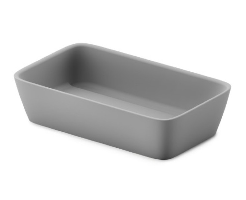 Praustuvė PAA QUADRO ON SilkStone 555x335mm matinė pilka
