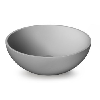 Praustuvas PAA ROUND ON SilkStone Ø 410mm su nuotėka matinė pilka