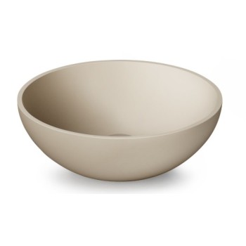 Izlietne PAA ROUND ON SilkStone Ø 410mm ar noplūdi matte caffe latte