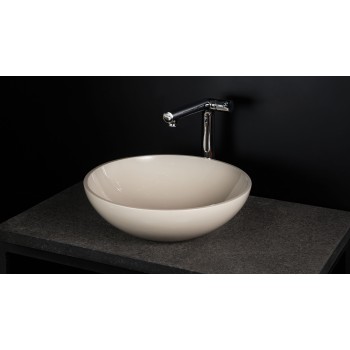 Izlietne PAA ROUND ON SilkStone Ø 410mm ar noplūdi matte caffe latte