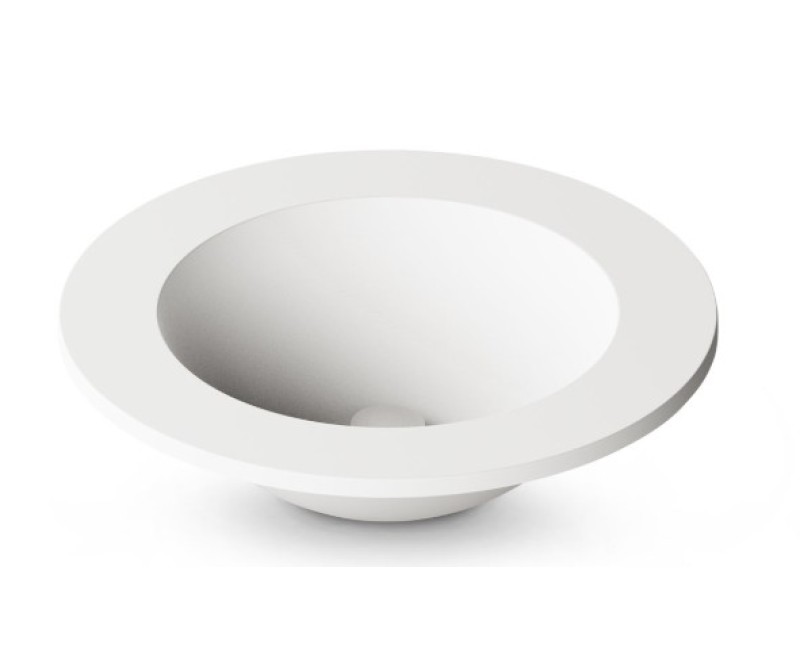 Раковина PAA ROUND PLUS SilkStone Ø 560мм Белая