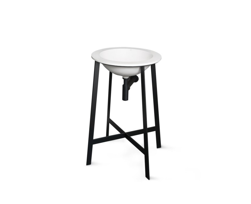 Раковина PAA ROUND PLUS SilkStone Ø 560мм Белая