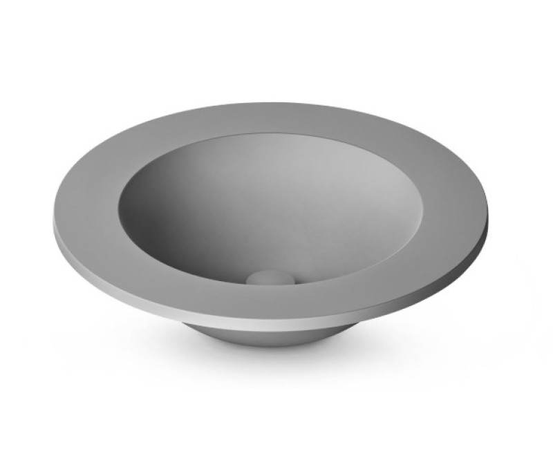 Izlietne PAA ROUND PLUS SilkStone Ø 560mm ar noplūdi matte grey