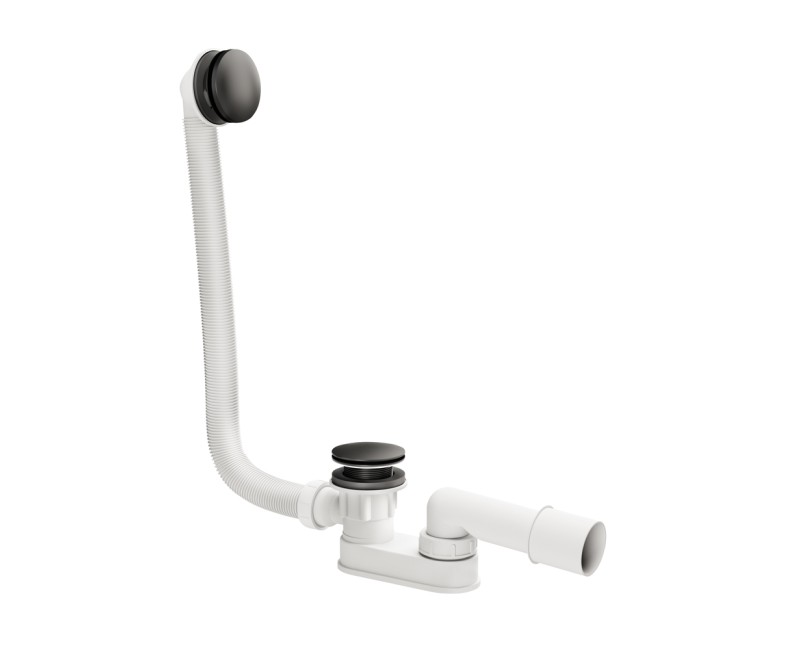Сифон для ванны Paa 80 с черной сливной крышкой