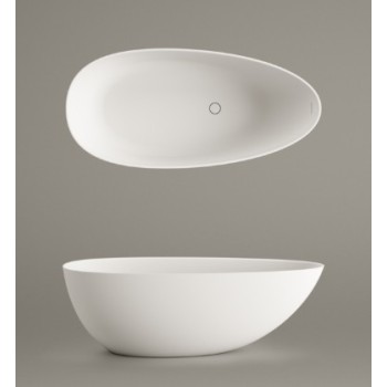 Vanna PAA Bella OVO SilkStone, 1700x800mm balta