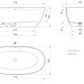 Vanna PAA Bella SilkStone, 1705x800mm grafito