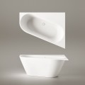Vanna Paa DECO CORNER A SilkStone 1600x1270mm Balta