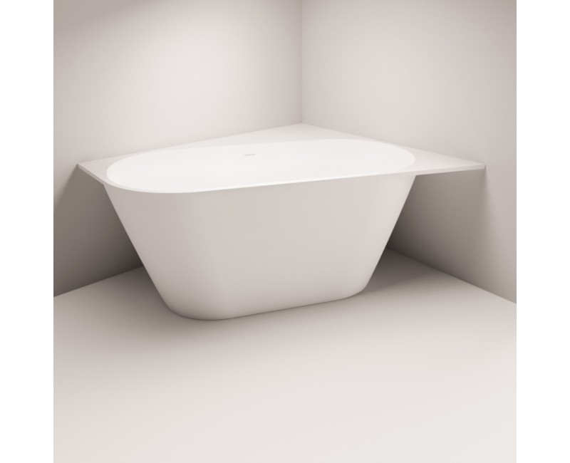 Vanna Paa DECO CORNER A SilkStone 1600x1270mm Balta