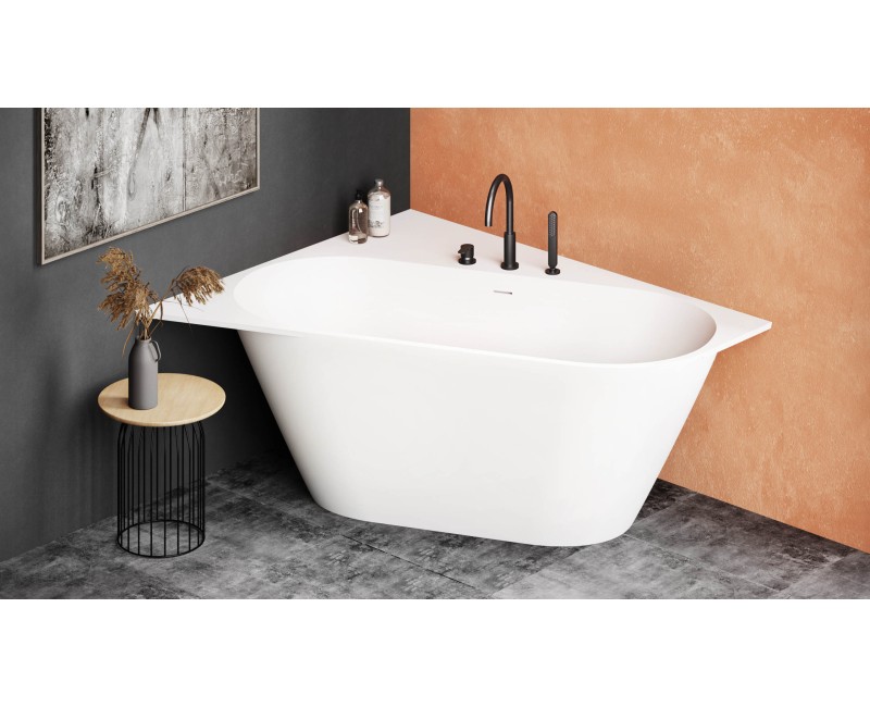 Vanna Paa DECO CORNER D SilkStone 1600x1270mm Balta