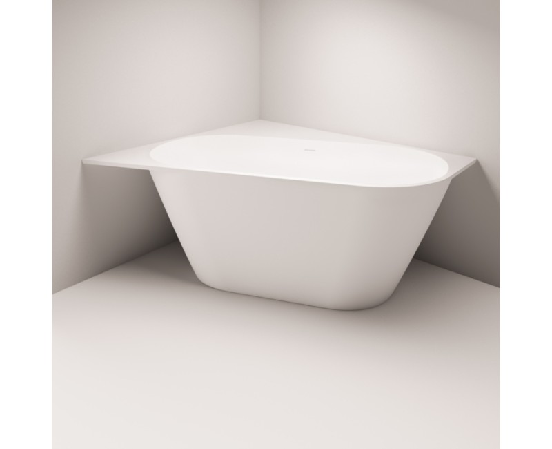Vanna Paa DECO CORNER D SilkStone 1600x1270mm Balta