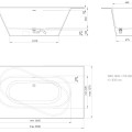 Vanna Paa DECO SHAPE SIilkStone 1750-2500x800-1300mm Balta