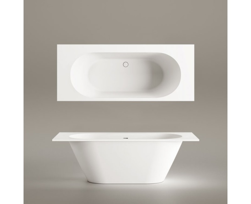 Vanna Paa DECO SHAPE RE SilkStone 1700-2000x725mm balta