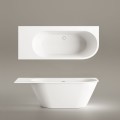 Vanna Paa DECO SHAPE RE D SilkStone 1700-2000x725mm Balta