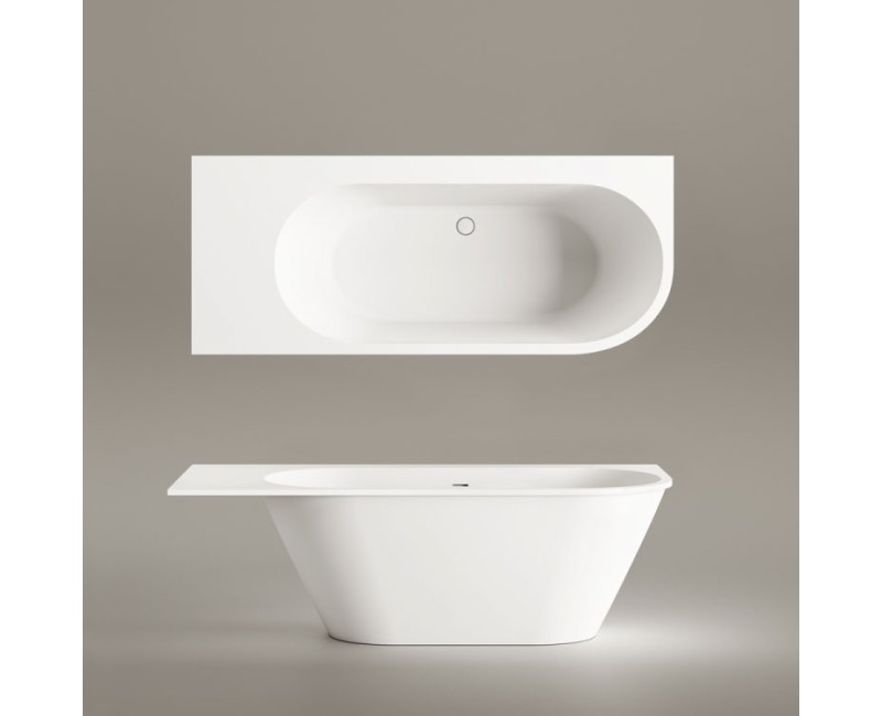 Vanna Paa DECO SHAPE RE D SilkStone 1700-2000x725mm Balta