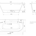 Vanna Paa DECO SHAPE RE D SilkStone 1700-2000x725mm Balta