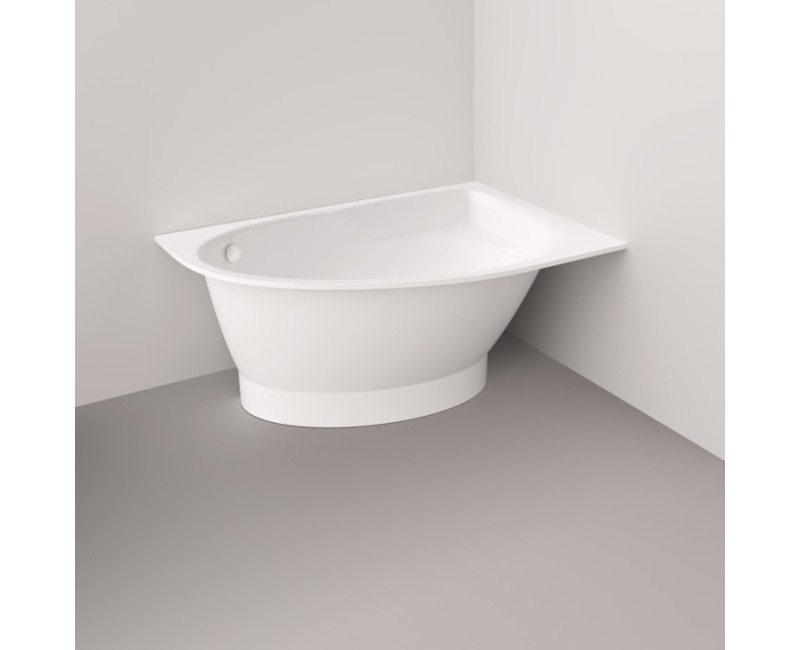 Vanna Paa TRE A Akmens masas 1500x1000mm kreisā, Balta