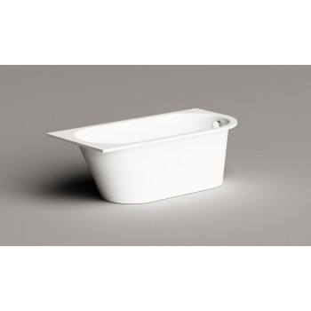 Vanna Paa VARIO D Akmens Masas ar noapaļotu stūri D 1580x750mm Balta