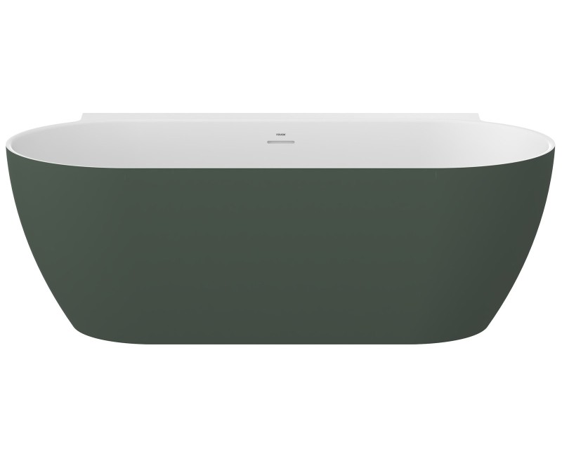 Vanna Ravak FREEDOM O TEC 1700x770mm Balta / Grey green / Izplūde Balta