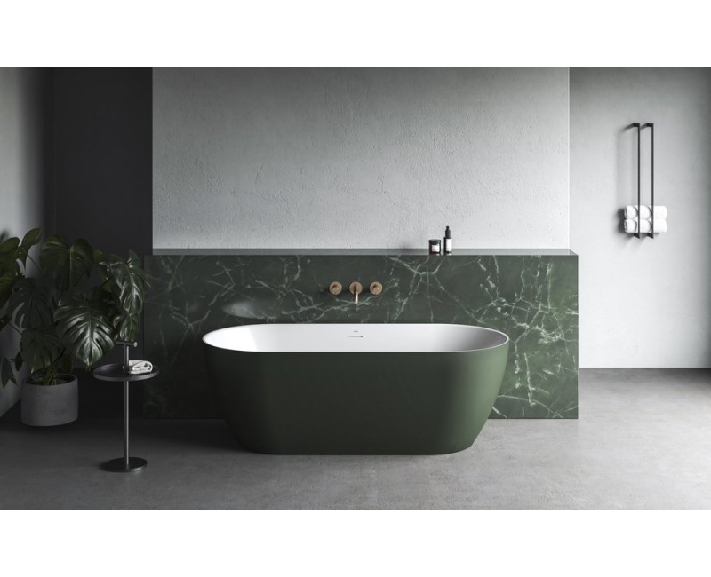 Vanna Ravak FREEDOM O TEC 1700x770mm Balta / Grey green / Izplūde Balta