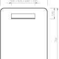 Spogulis Ravak Strip I 600x700 melns ar apgaismojumu