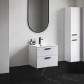Aukštas spintelis Ravak Chrome SB 390 II R (Dešinysis) Baltas, Rankena Juoda
